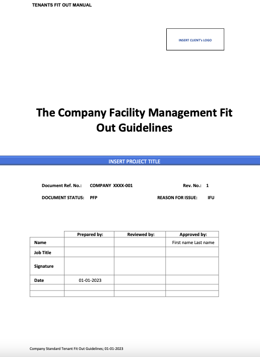 Typical Commercial Fit Out Guidelines Manual