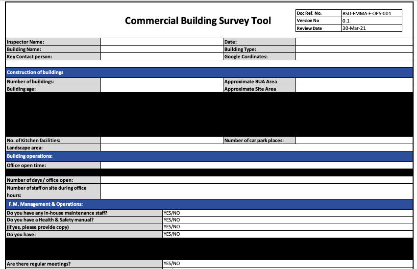 Commercial Building Asset Capture and Site Survey Tool