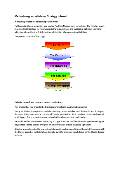 Facility Management Consultant Framework for Benchmarking of Existing FM Services Delivery