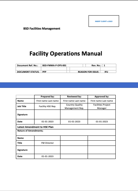 Facility Management Operations Manual (FOM)