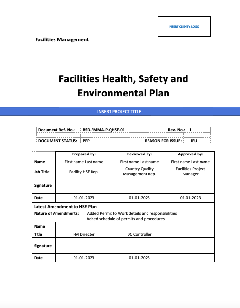 Health and Safety Environmental HSE Manual